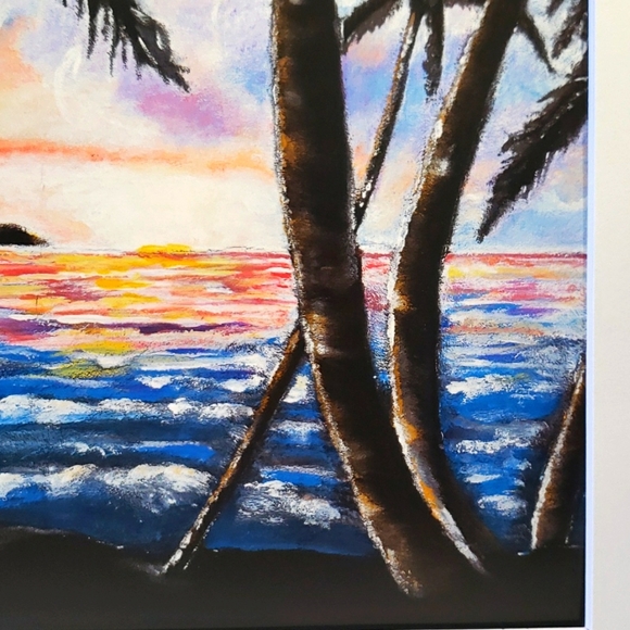 Original Art Print Of Diamond Head Size  8×12 "Velvet Diamond" / Hawaiian Art - Picture 4 of 10